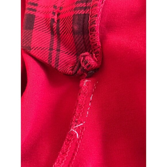 Womens Time and Tru Red Plaid Stretch Ponte Pants Sz 18 Front Zipper 2 Back Pkts - Picture 13 of 13